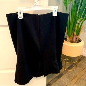 Black Ruffle Bottom Skirt